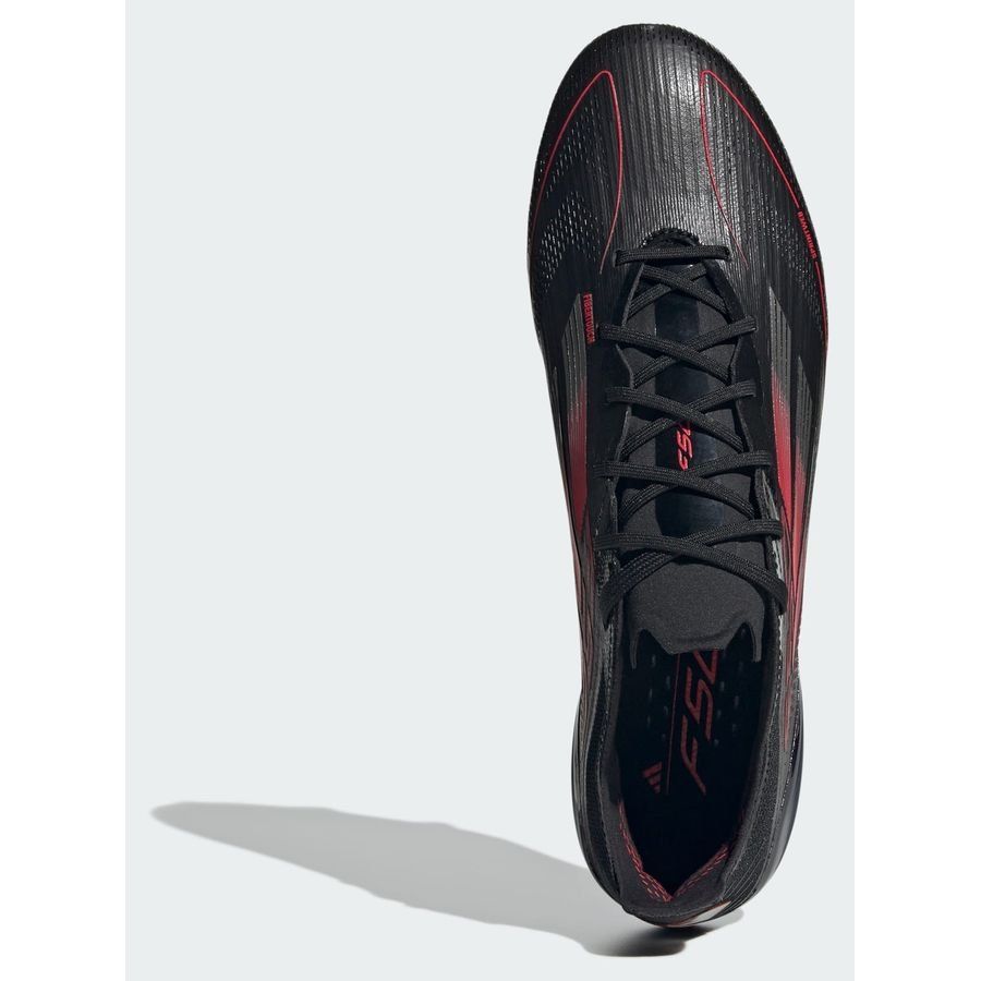 adidas F50 Elite FG Stealth Victory - Noir/Argenté/Lucid Red
