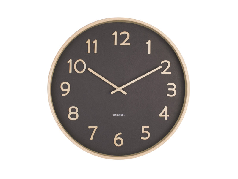 Wall Clock Pure Wood Grain Medium KA5852BK Black