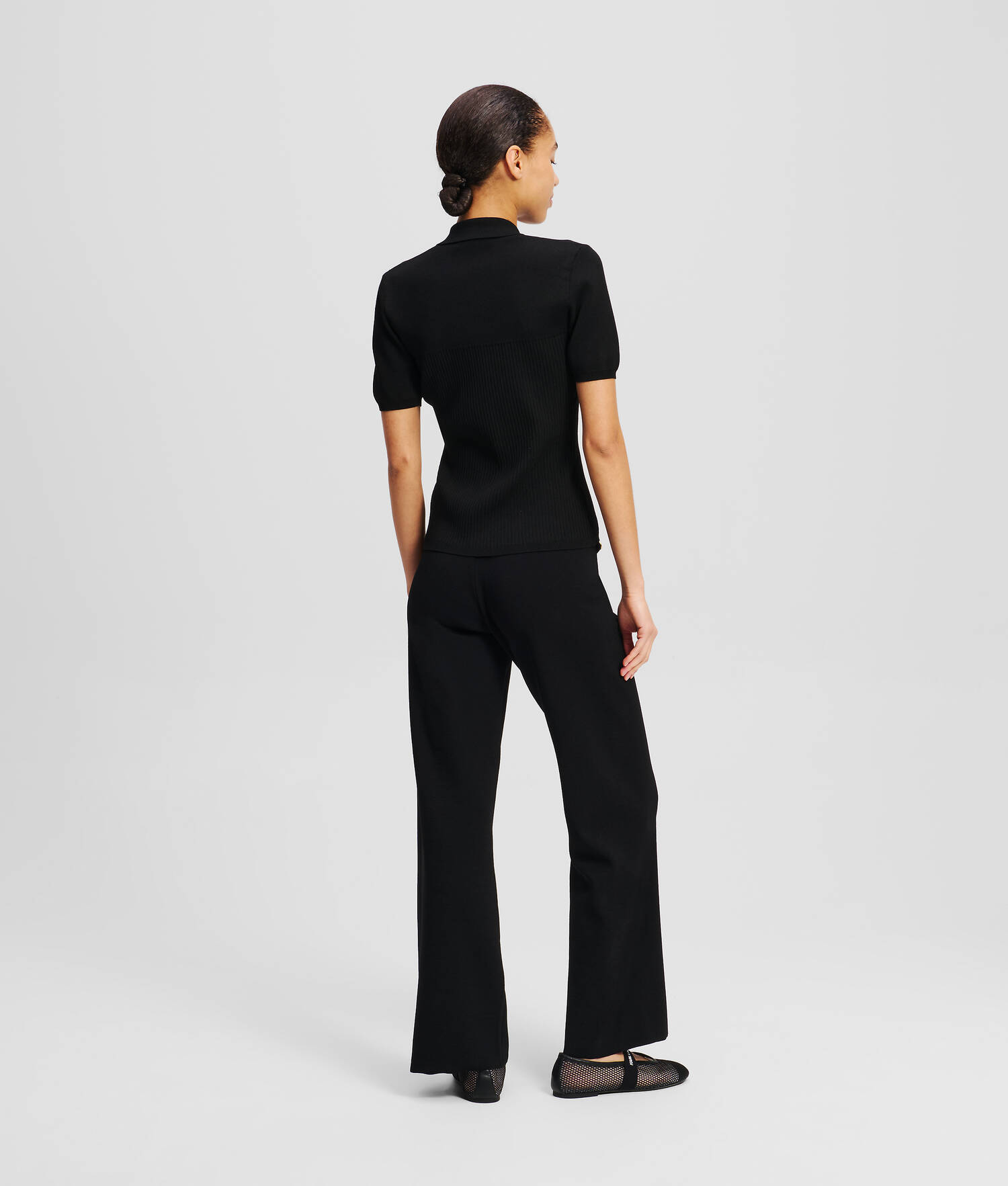 Pantalon avec boutons - Noir