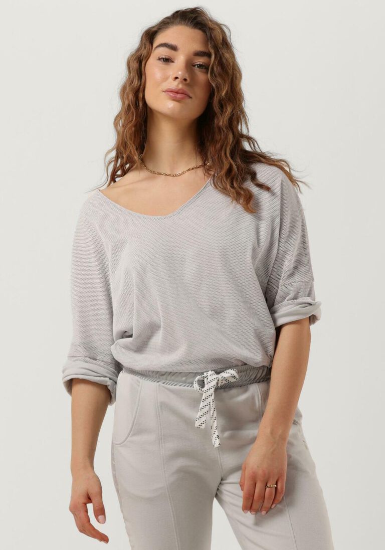 10DAYS grijze 10days sweater thin sweater waffle