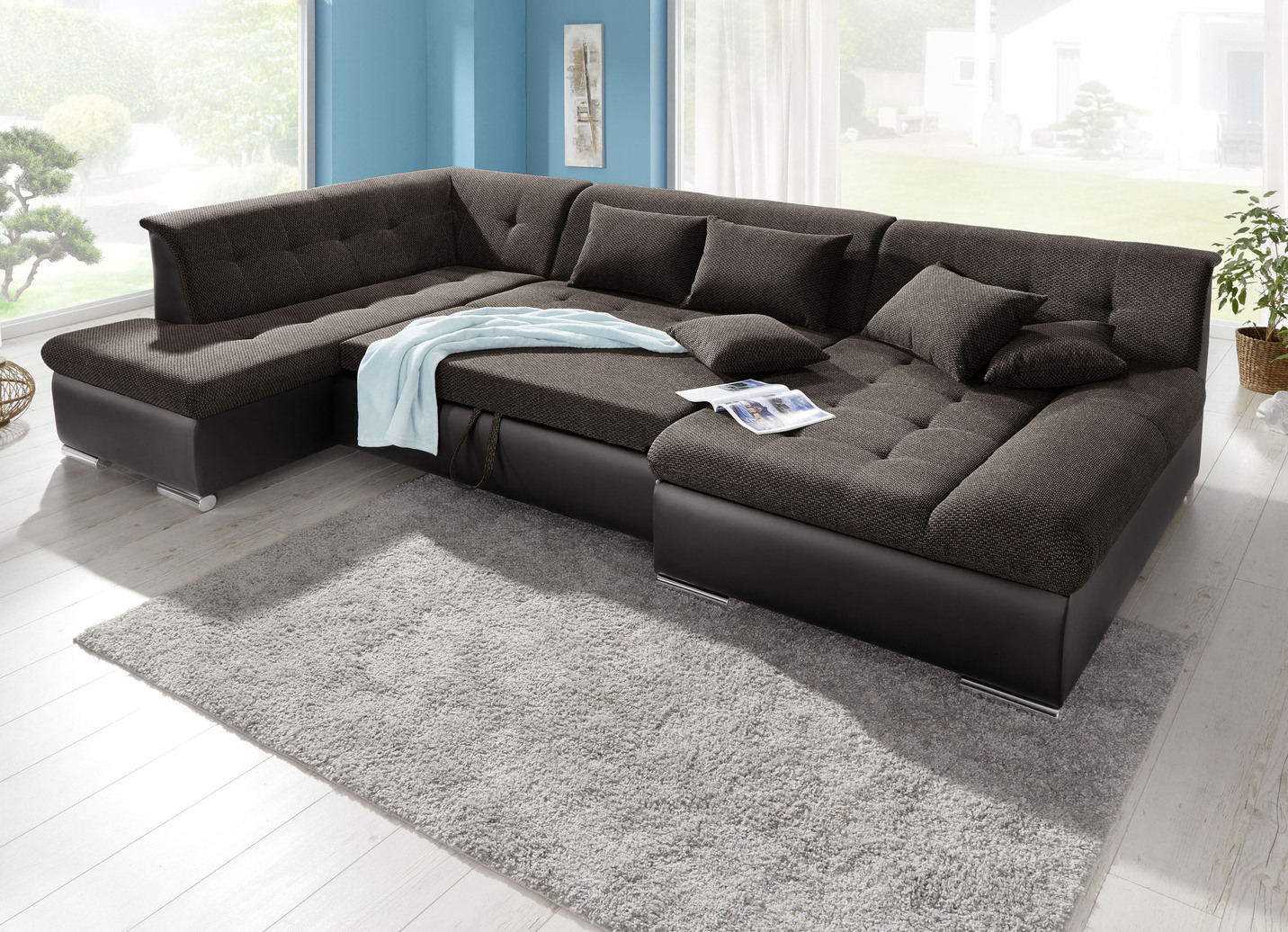 Wohnlandschaft mit Bettfunktion