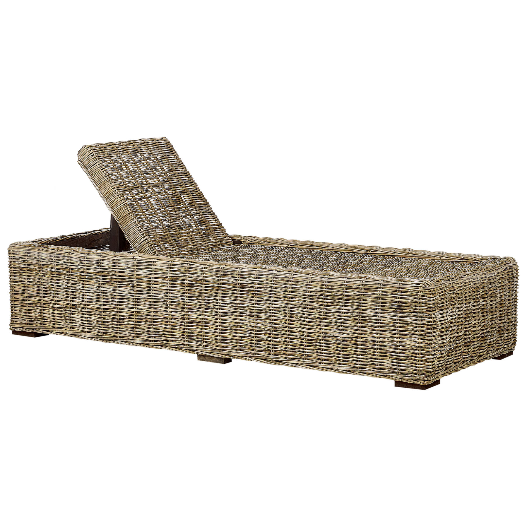 Beliani - PALESE - Ligstoel - Taupe - Rotan