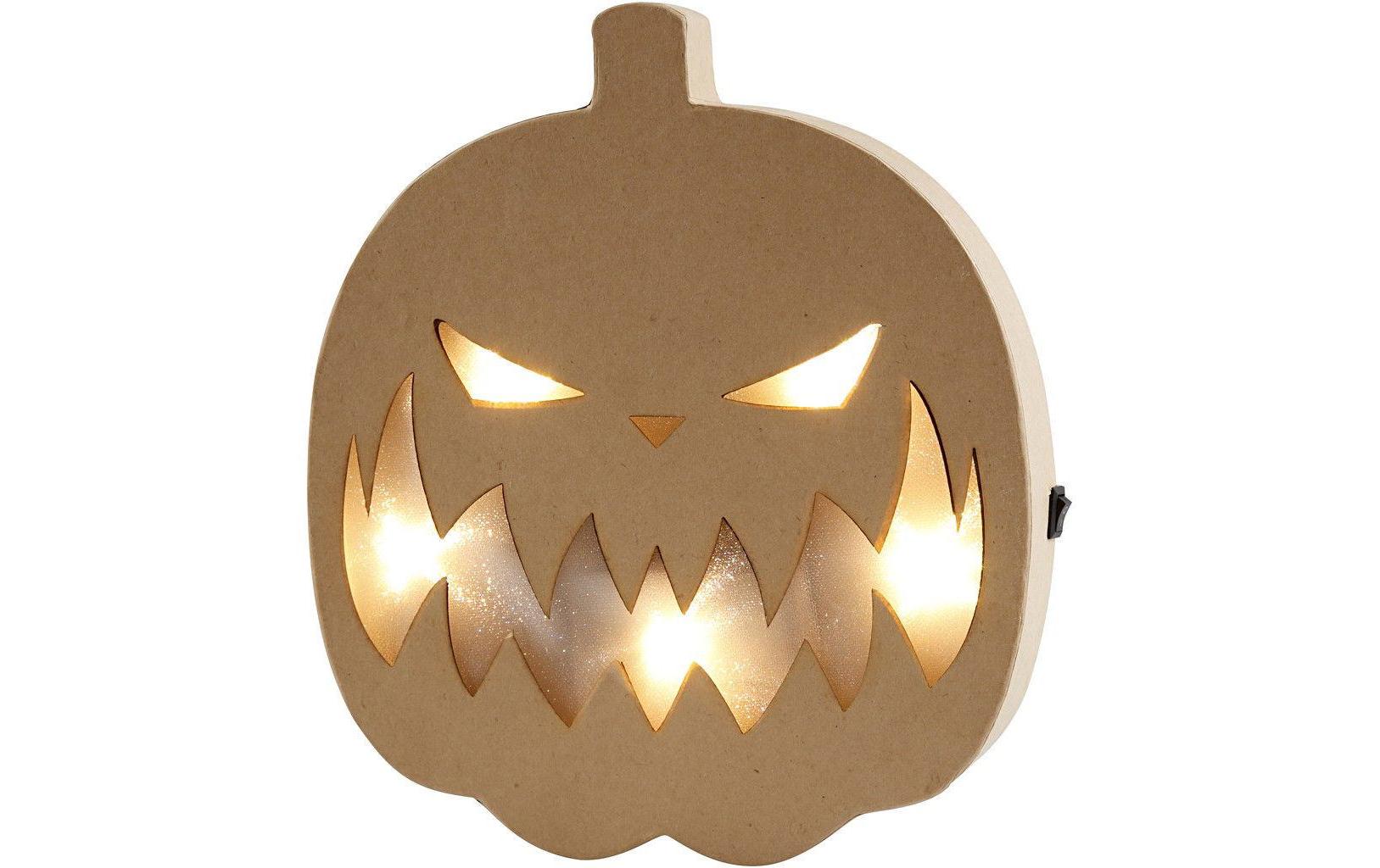 25 x 22 x 4 cm Kürbis mit LichtHappy Halloween mit Creativ Company