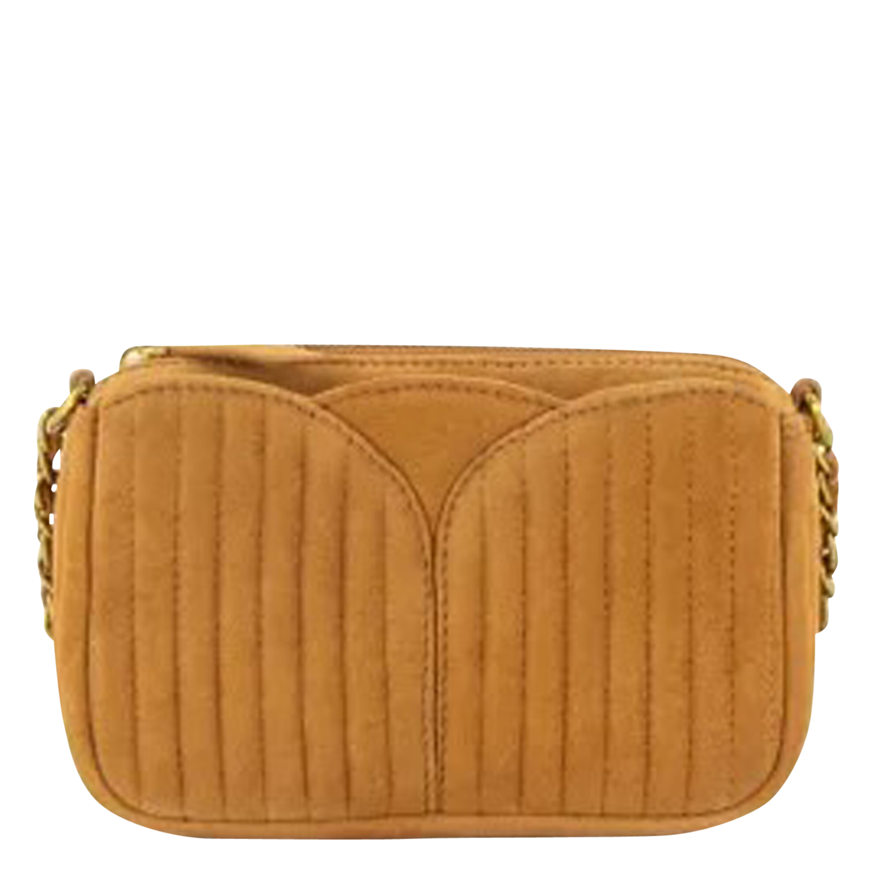 DIVINOU - Petit sac bandoulière en cuir velours | Jaune