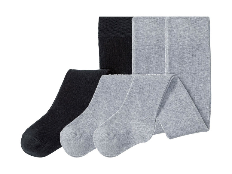 Broekkousen voor meisjes, set van 3, biokatoen, polyamide en elastaan