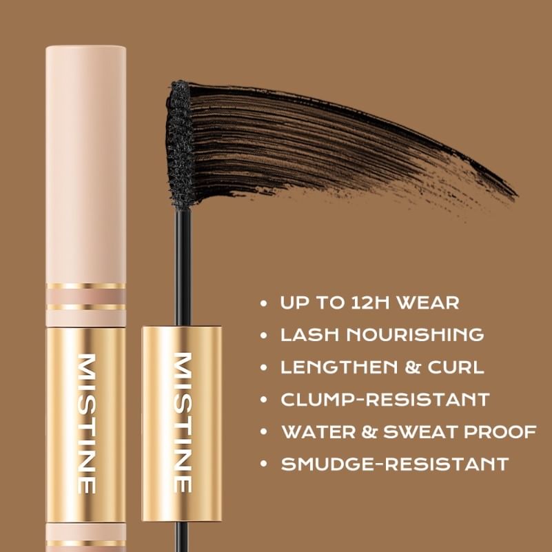 MISTINE - Mascara Slender and Curling MASCARA Langdurig waterproof serum dat 24 uur uithardt