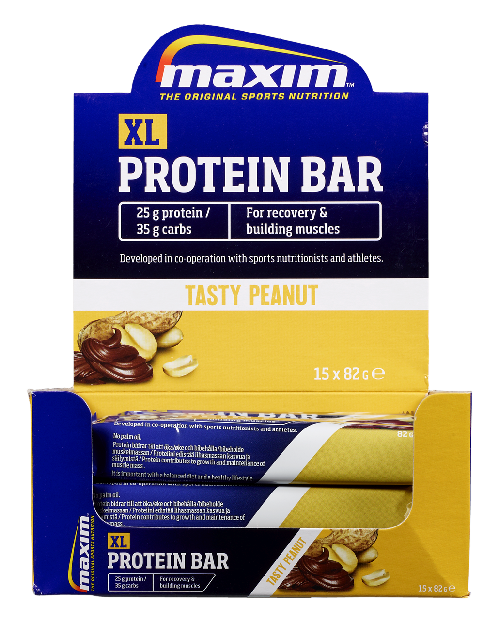 Maxim XL Protein Bar Peanut 15x82g