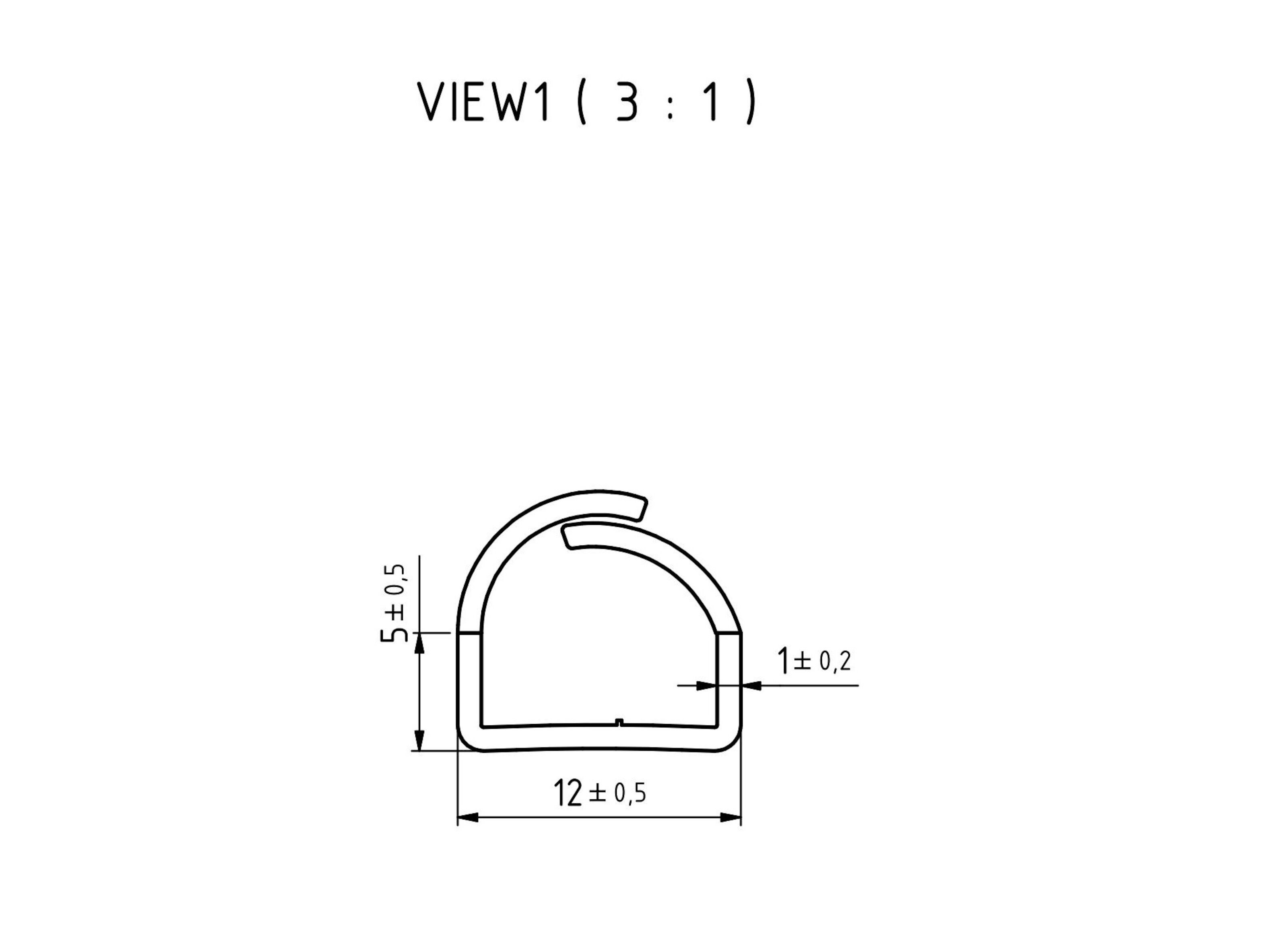 Kabelkanal Hvit 8x7 mm 1 m 3-pk.