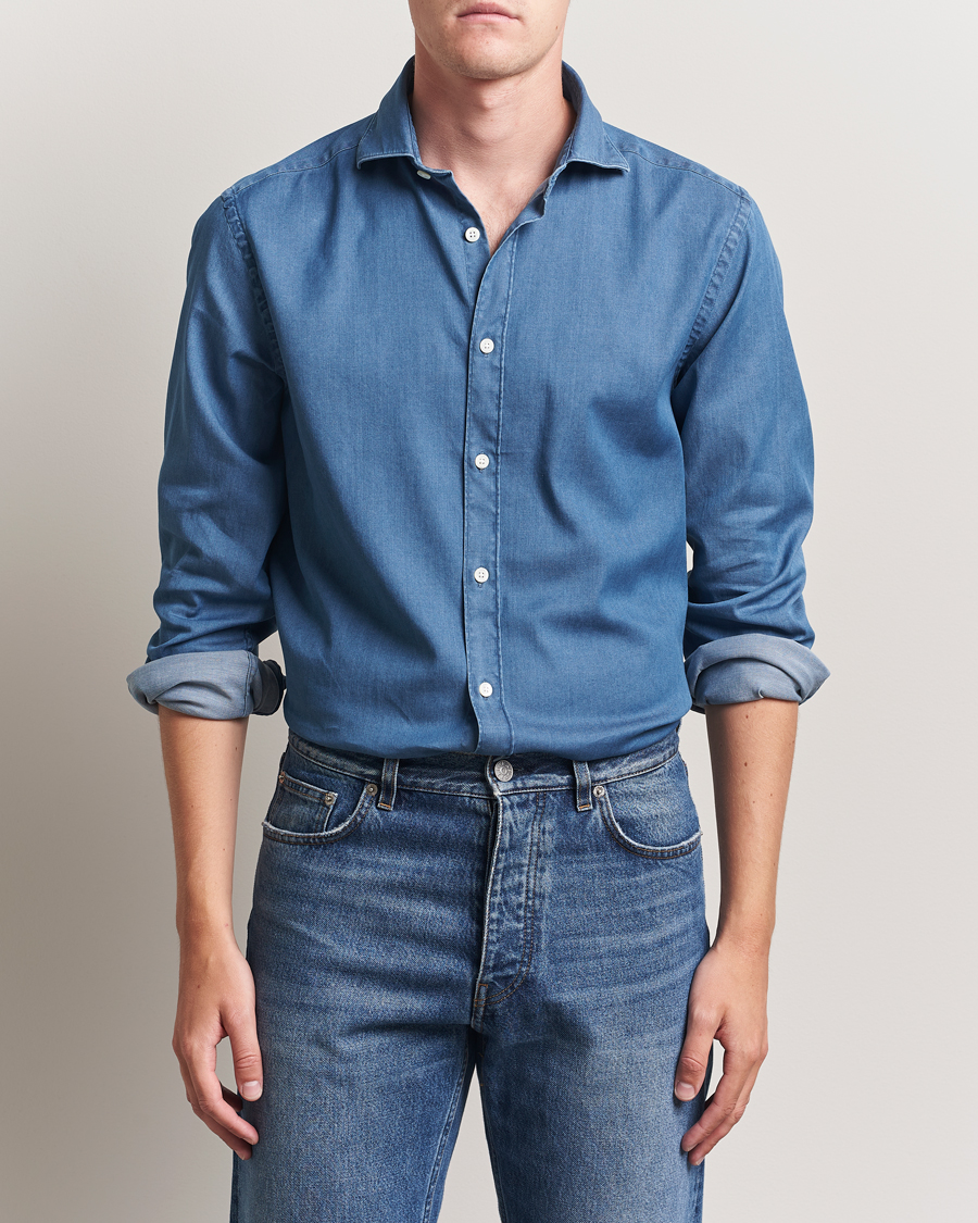 Canali Denim Shirt Stone Wash
