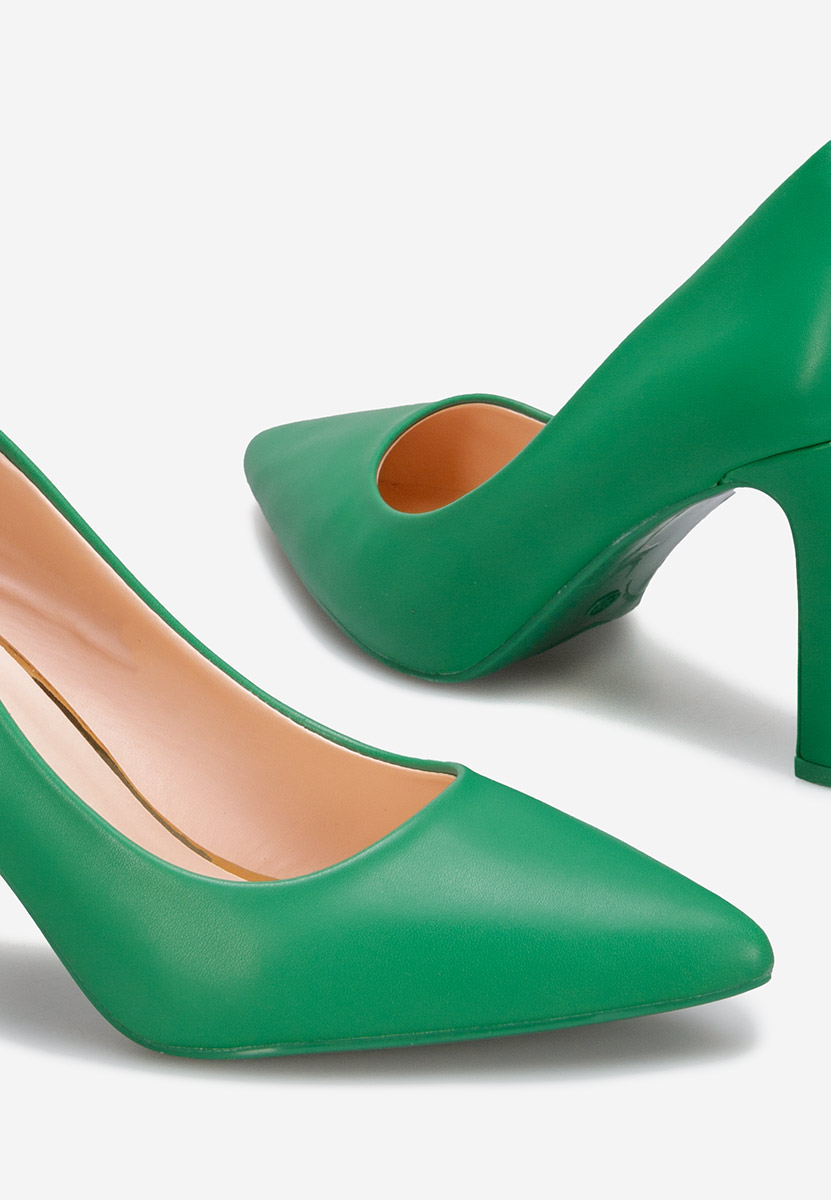 Chaussures à talon épais vert Devina V3
