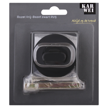 KARWEI vrij-bezet rozet rond zwart (RVS)