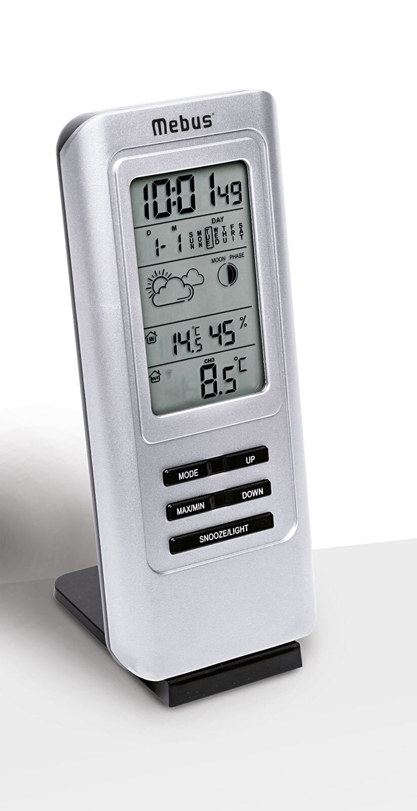 Mebus Funk Wetterstation silberfarbig