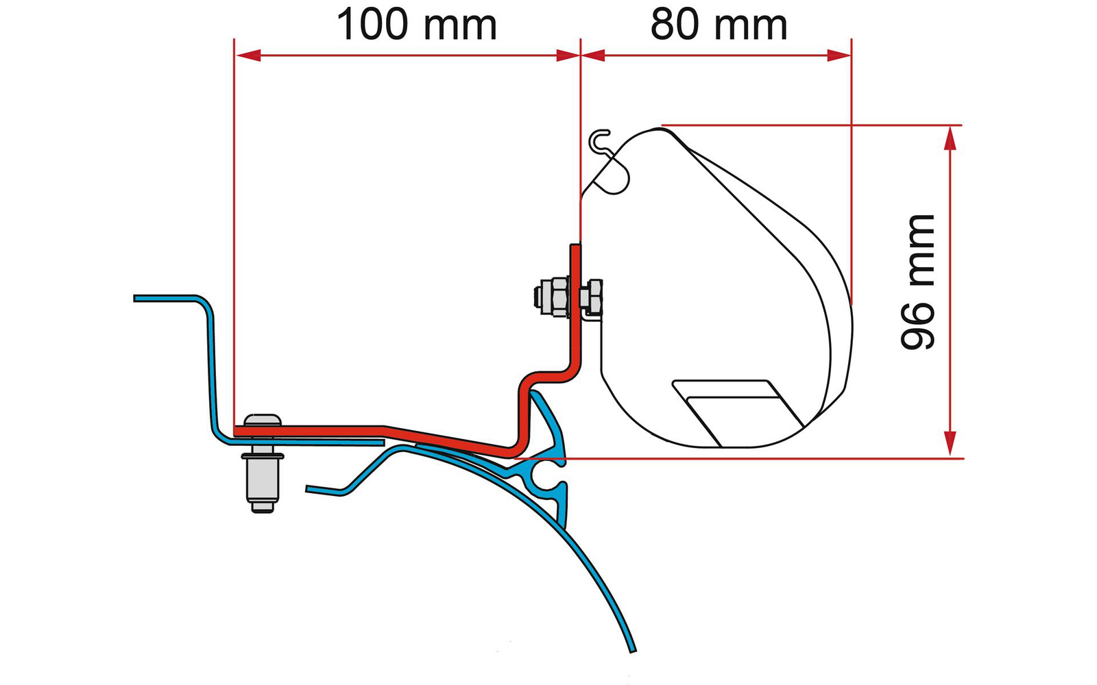 Fiamma Adapter Kit Campereve Cap Road für F35pro Markisen