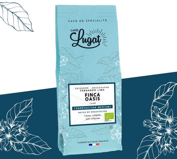 250g café en grain bio Finca Oasis - Cafés Lugat