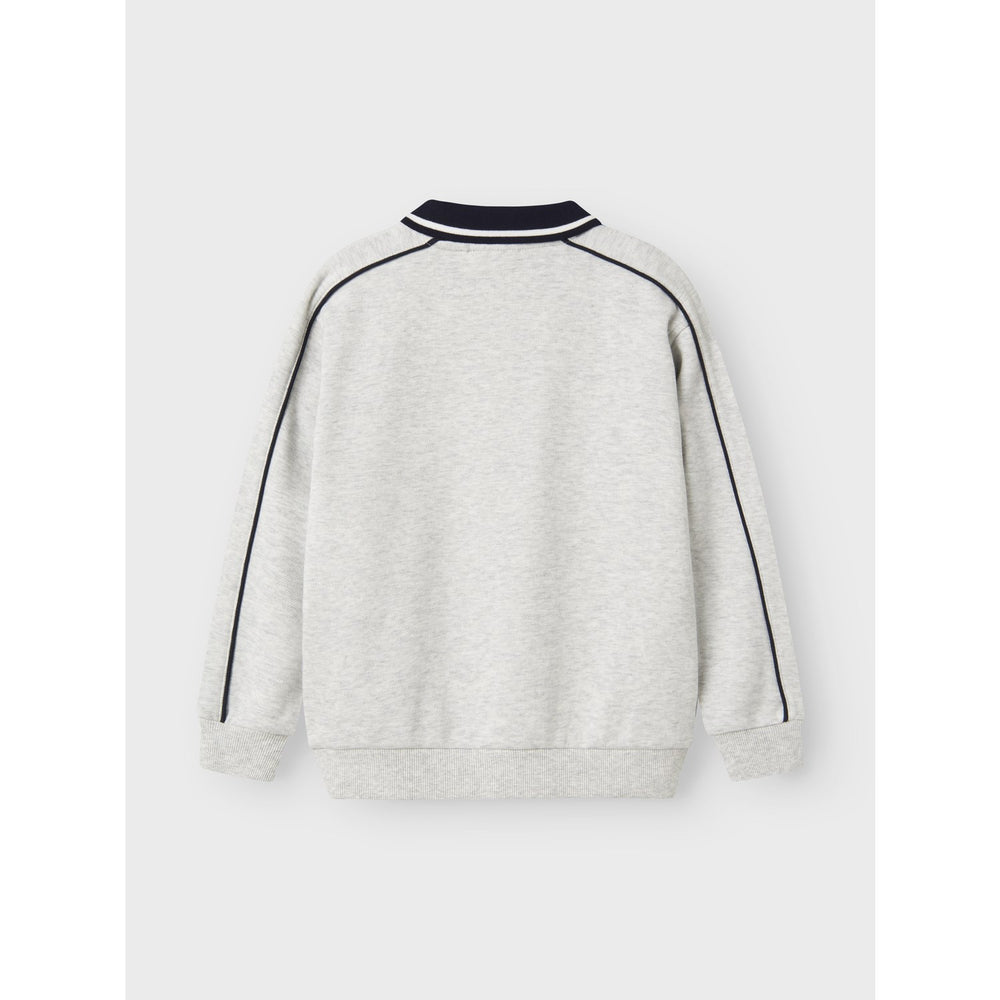 Køb Name It Light Grey Melange Nkmkris Ls Nreg Polo