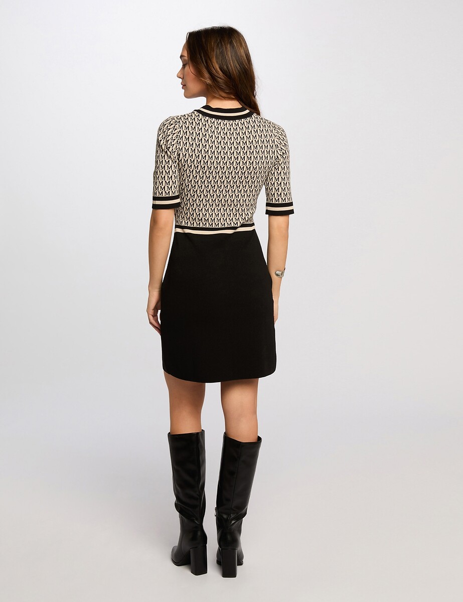 MORGAN<br>Vestido curto de malha ajustado