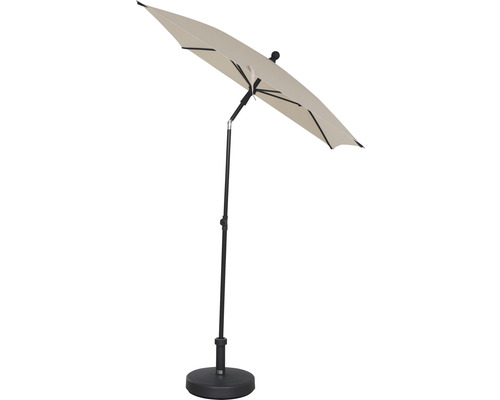 City center paalparasol Siena Garden 140 x 210 cm Polyester Aluminium antraciet Handzwengel opvouwbaar rechthoekig