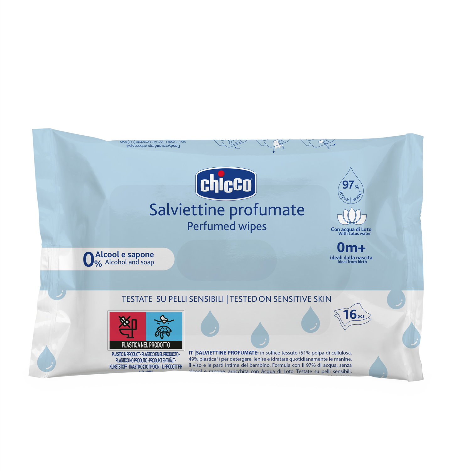 CHICCO Reinigungstücher Pocket 0m  Btl 16 Stk