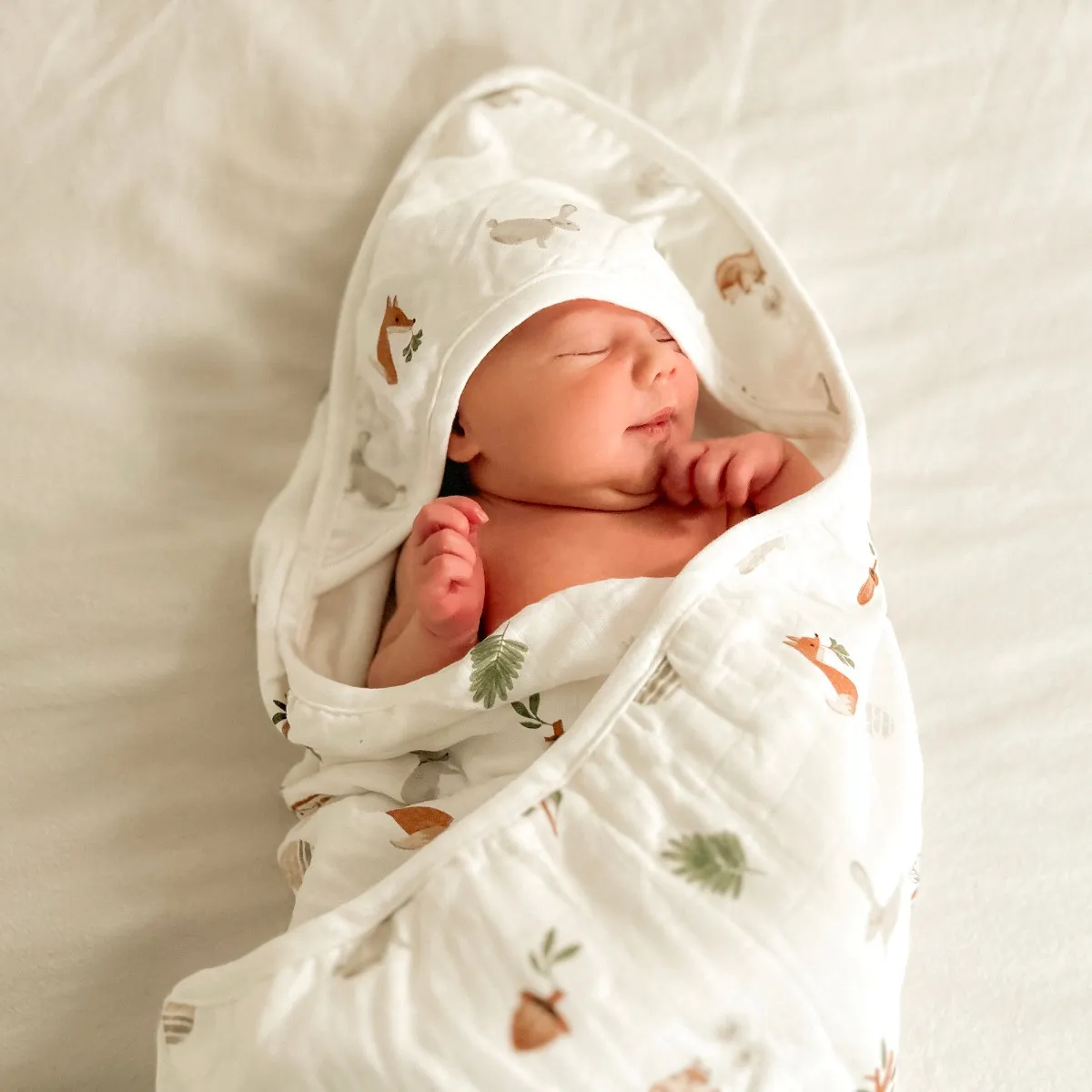 Bébé Confort Serviette à Capuchon Bambou - Forêt