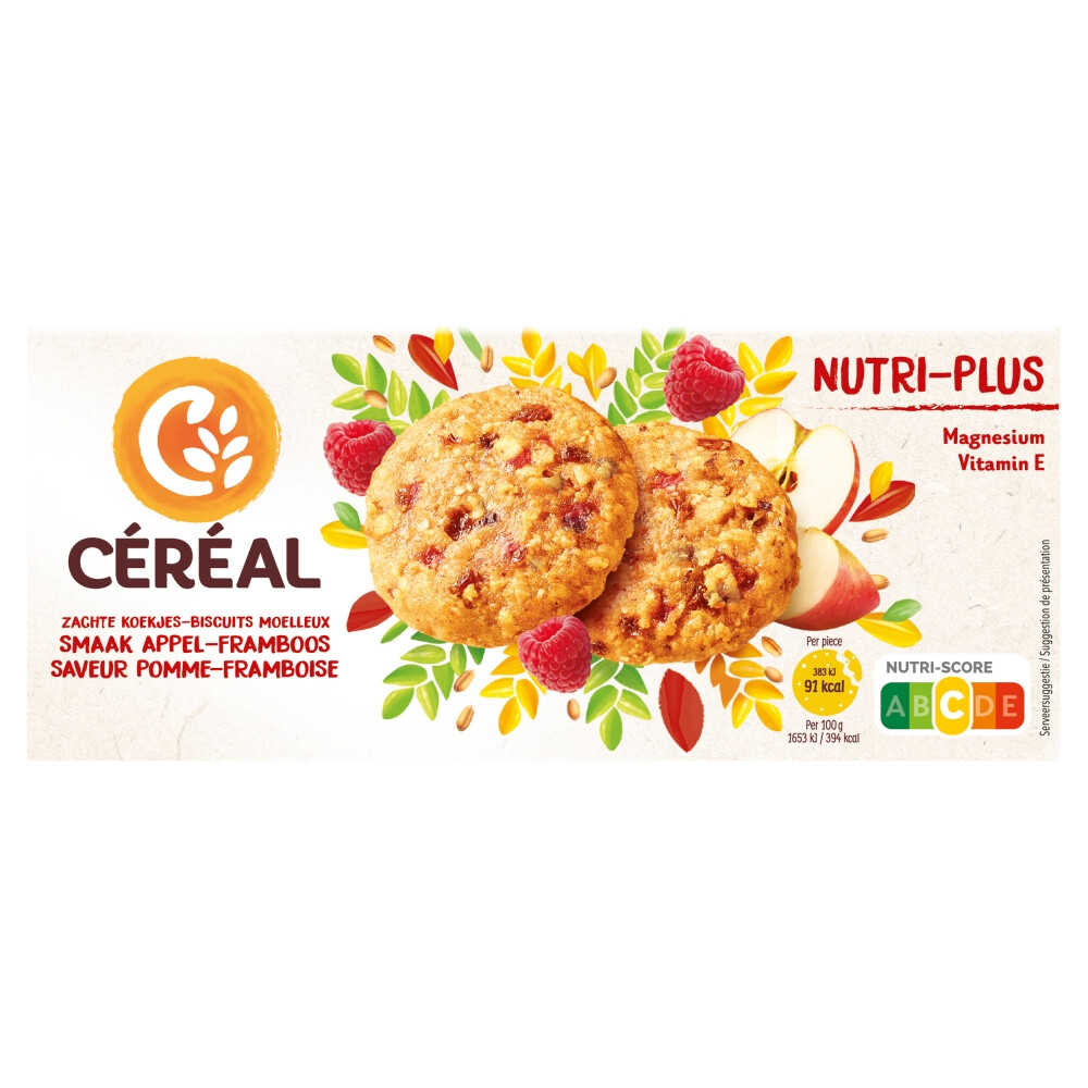 3x Céréal Koekjes Appel-Framboos138 gr