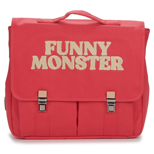 Jojo Factory - CARTABLE UNIE PINK FUNNY MONSTER 35 CM - Rose