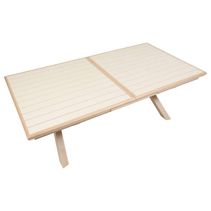 Table de jardin extensible rectangulaire AXIOME Argile / Honey