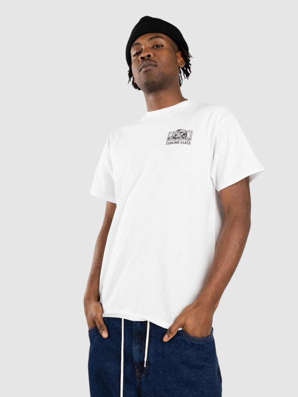 Lurking Class Global Infestation X Stikker Lurker T-Shirt white