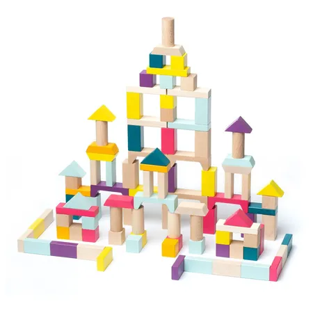 Cubika Bunte Holzbausteine «Cubika 1» (Inhalt: 100 Steine)