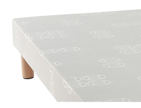 SOMEO - Sommier  90 x 190 Sommier tapissier recouvert 13cm niagara blanc 90 x 190