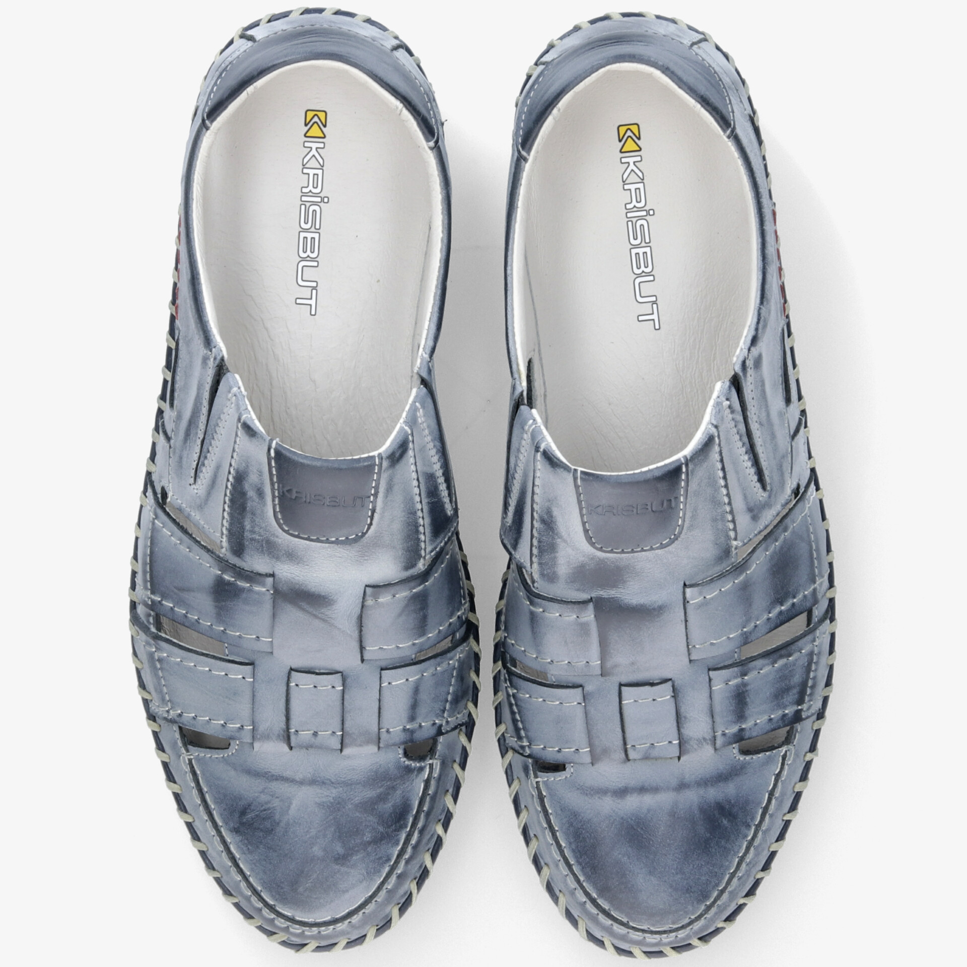 KRISBUT Herren Slipper grau