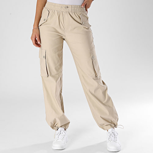 Pantalon Cargo Femme Beige
