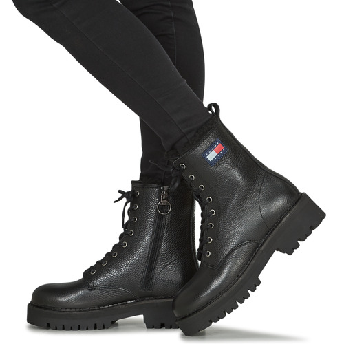 Tommy Jeans - TJW URBAN BOOT TUMBLED LTR WL - Noir