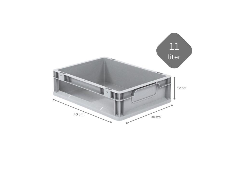 PROREGAL Eurobox NextGen Store HxBxD 12 x 30 x 40 cm 11 liter Zijwaarts open Euro container transportbox