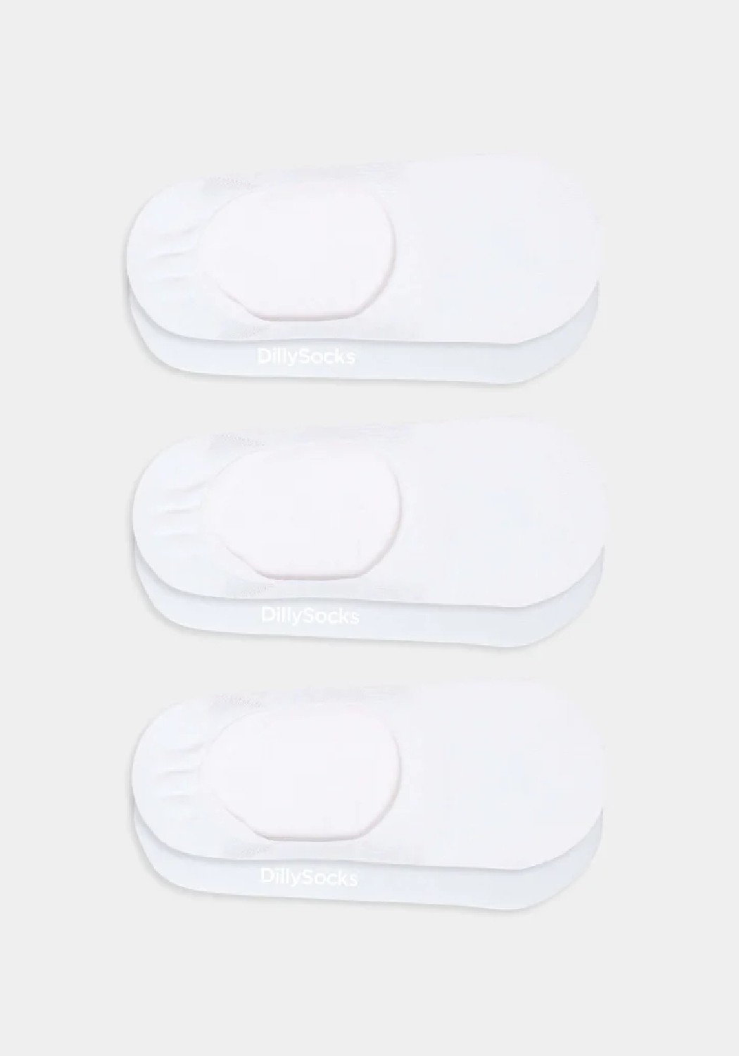 DillySocks 3er-Pack Invisible Sneakersocken Hidden Snow White