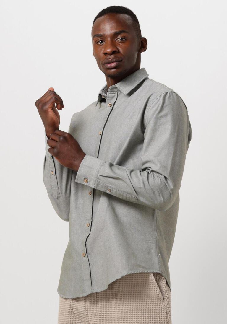 ANERKJENDT olijf anerkjendt casual overhemd aklouis l/s linen shirt