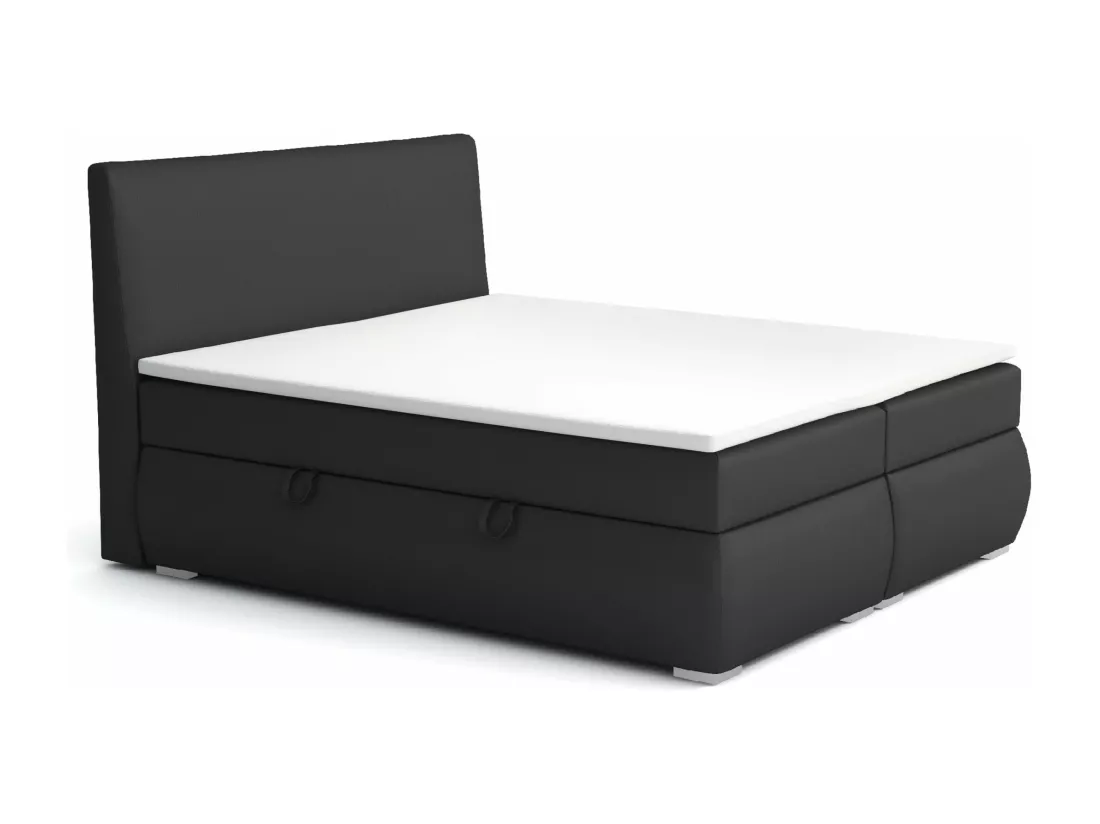 LIT BOXSPRING avec tiroirs de rangement Buffalo 200x200 cm, Soft 11 (Noir)