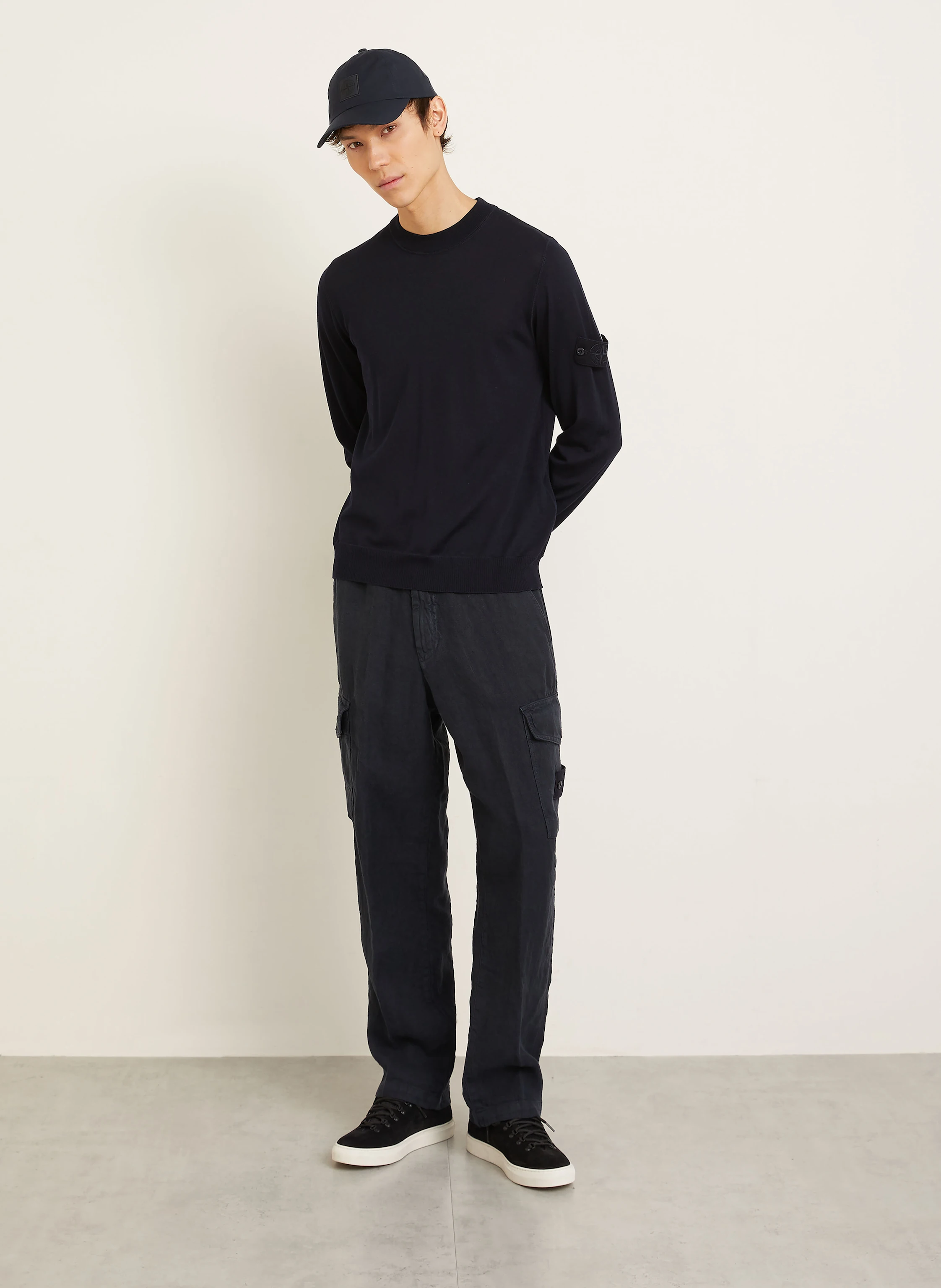STONE ISLAND Cargohose GHOST Regular Fit aus Leinen