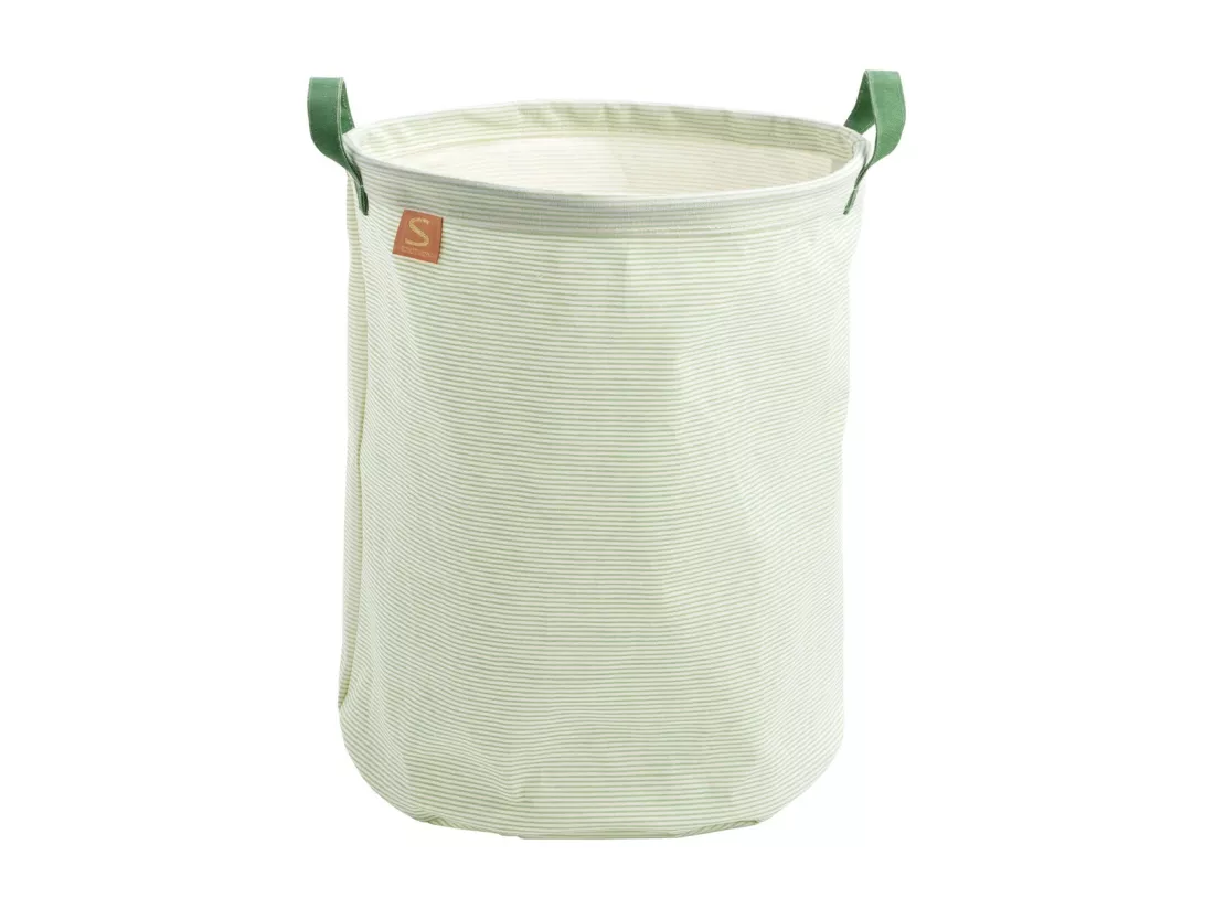 Panier de rangement tissu 31x39x31cm coton Vert tilleul