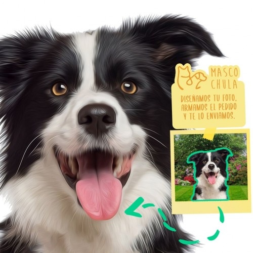 Retrato duplo realista personalizado do seu animal de estimação em Mascochula, na primavera.