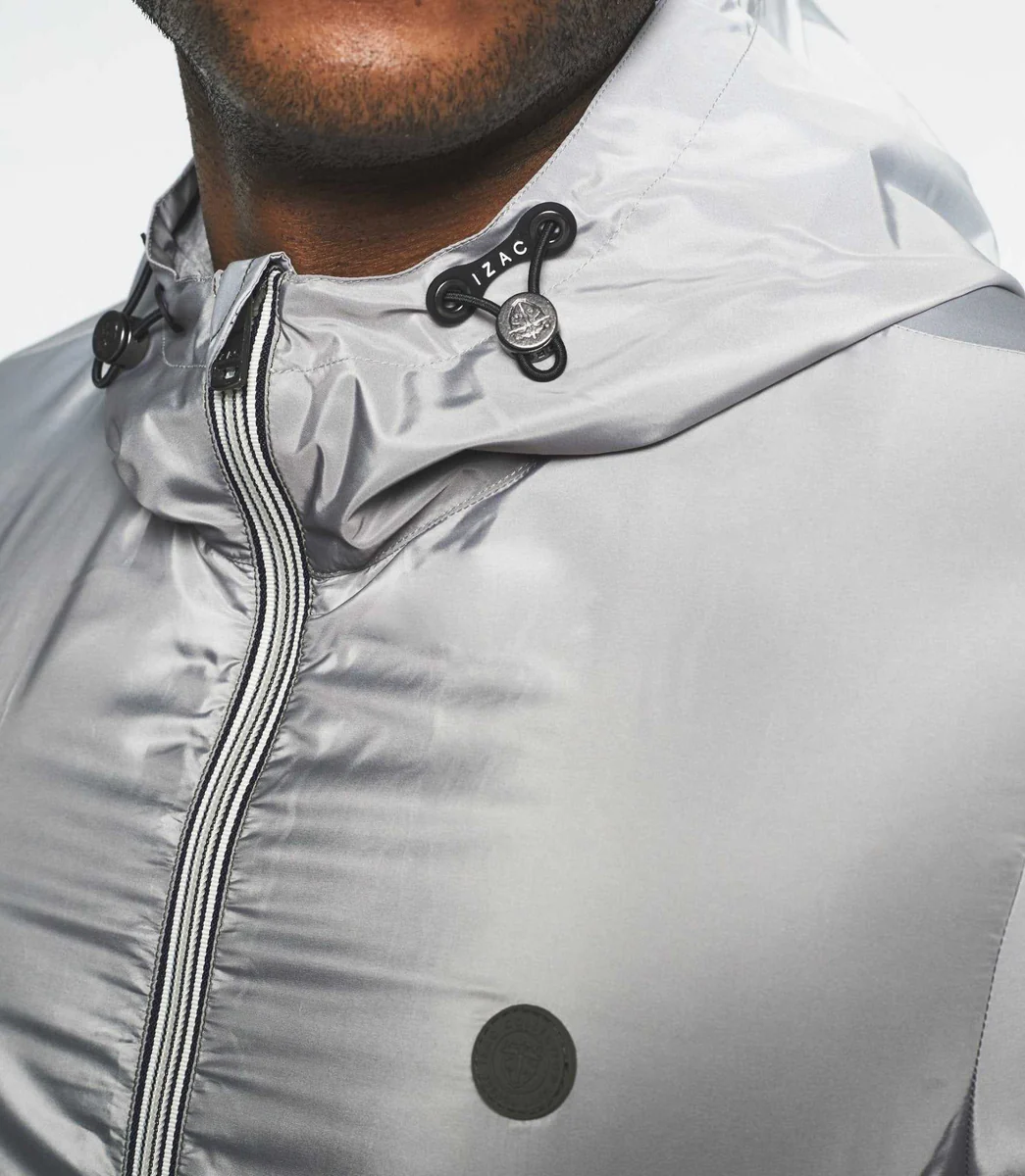 Blouson à capuche dégradé kaki 