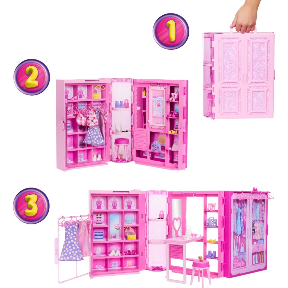 Barbie - Drømme skab 3.0 med dukke