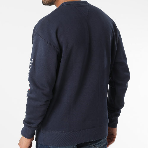 Sweat Crewneck Linear Placement 5012 Bleu Marine
