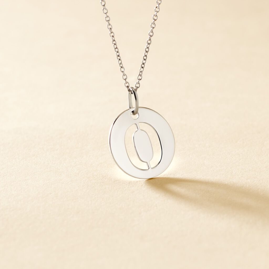Pendentif Elio O Argent Blanc