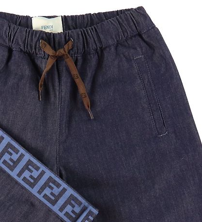 Fendi Shorts - Navy m. Logoband