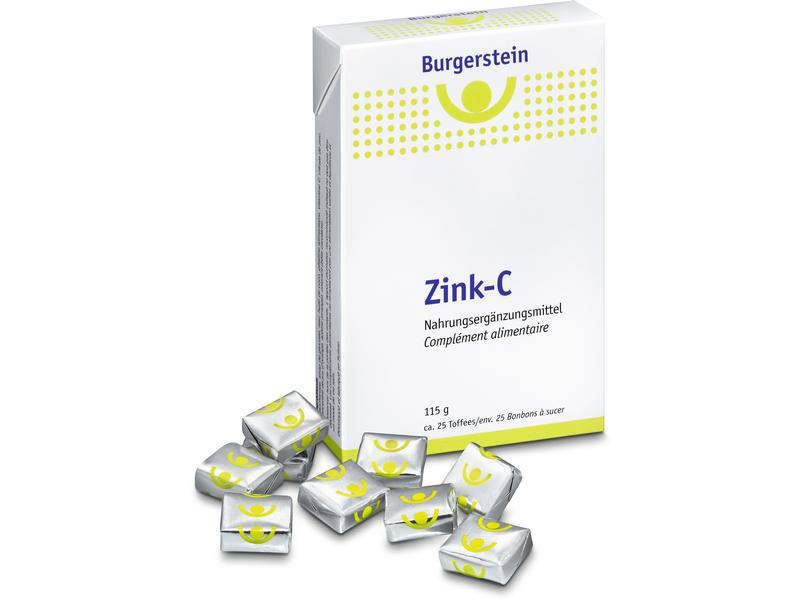 Burgerstein Zink-C Toffees 115 g Nahrungsergänzungsmittel mit Zink und Vitamin C