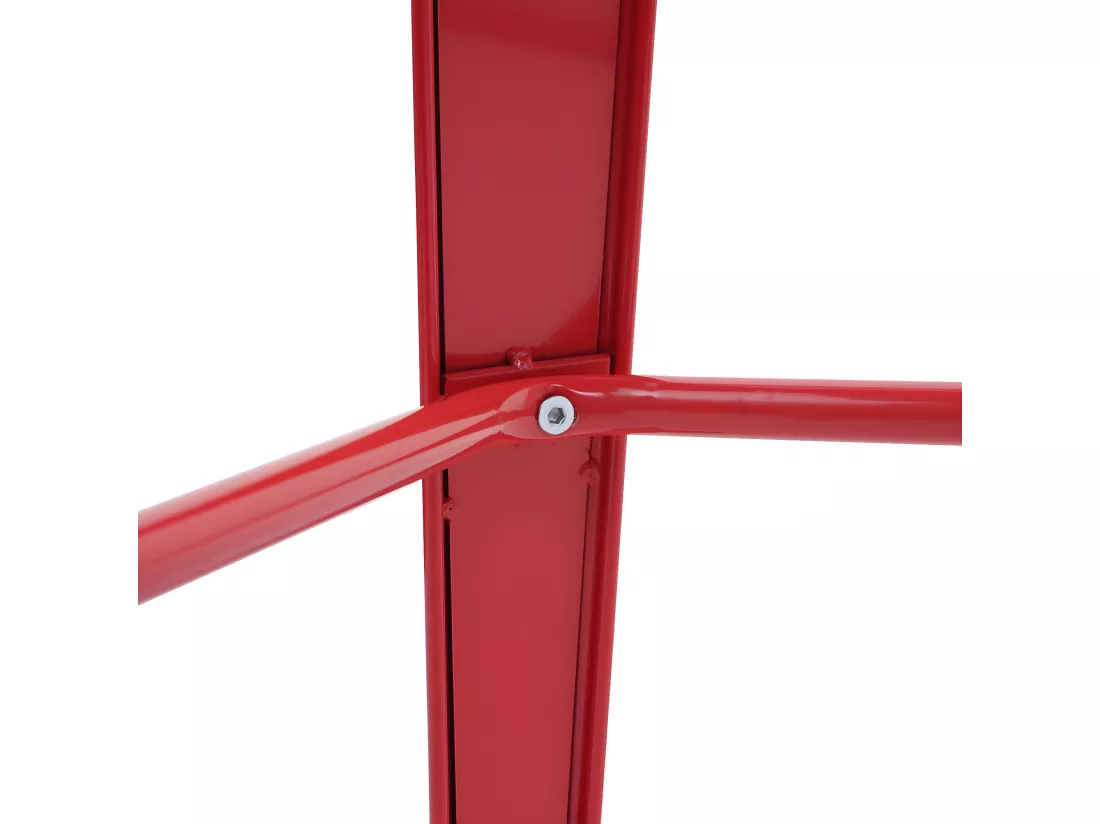 Table haute MCW-A73, plateau en bois inclus, rouge