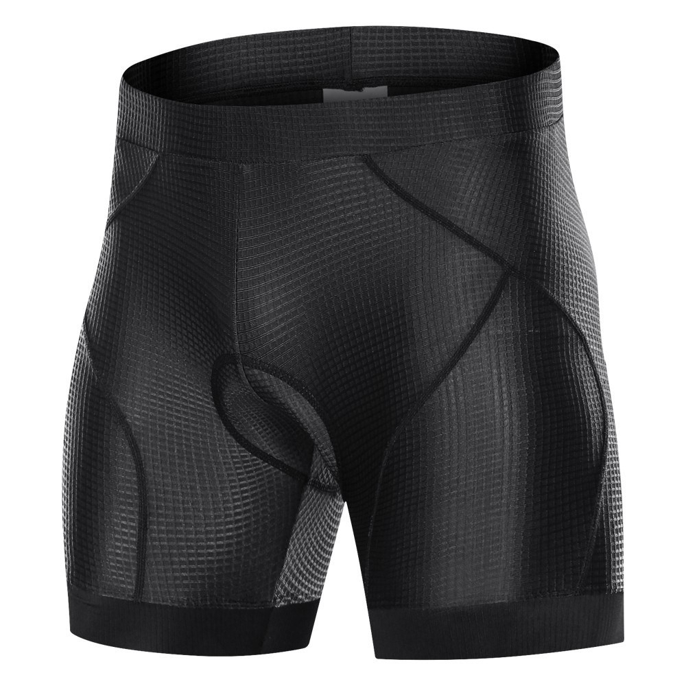 (Gr. L) Gepolsterte Herren Fahrrad Radhose Gel Polster (Taille 72cm) - Schwarz