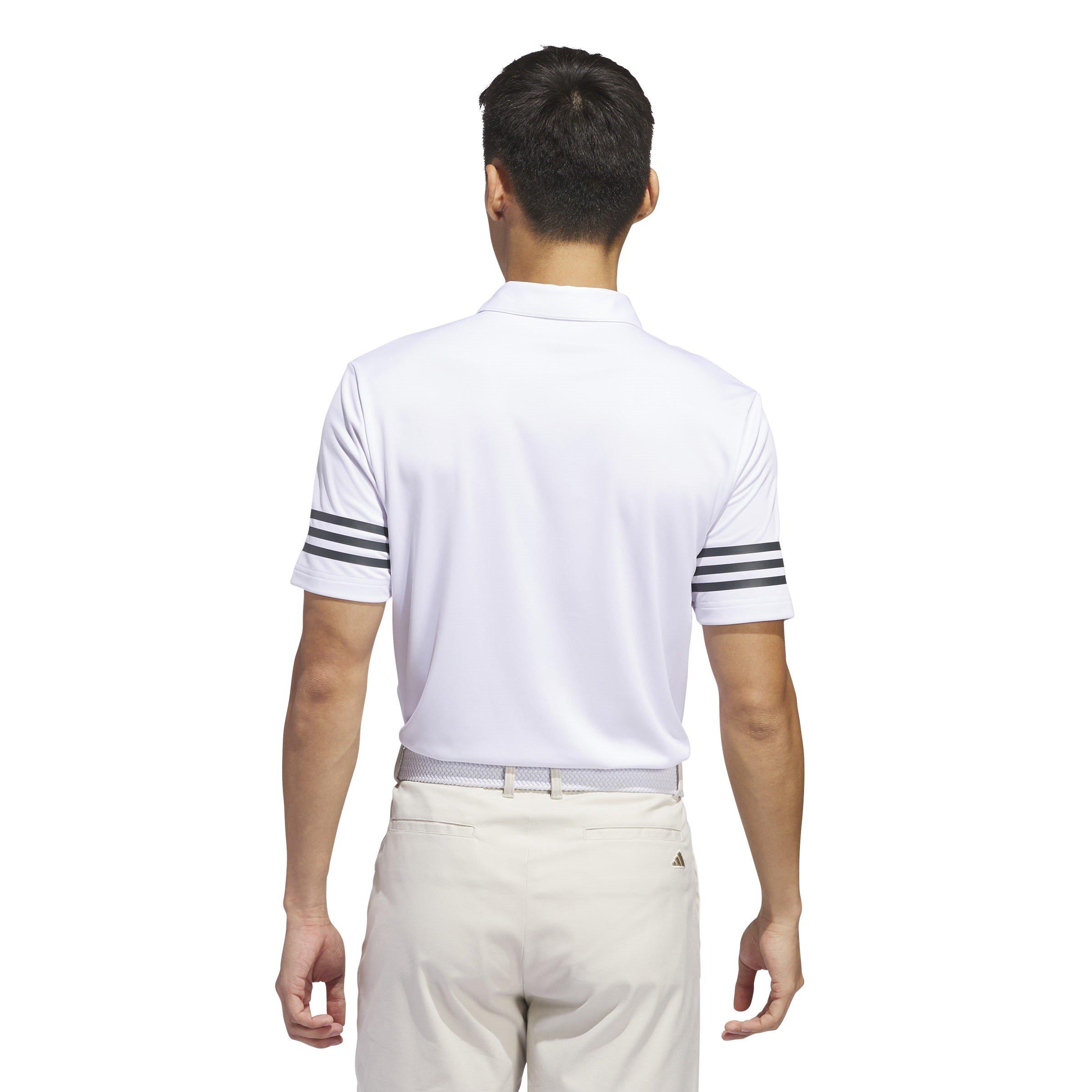 adidas 3 Stripe Polo Shirt Mens
