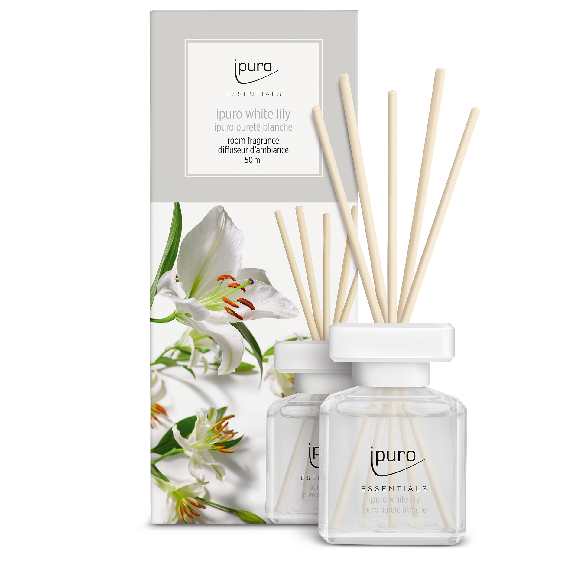 IPURO ESSENTIALS Raumduft - transparent - white lily - 50 ml