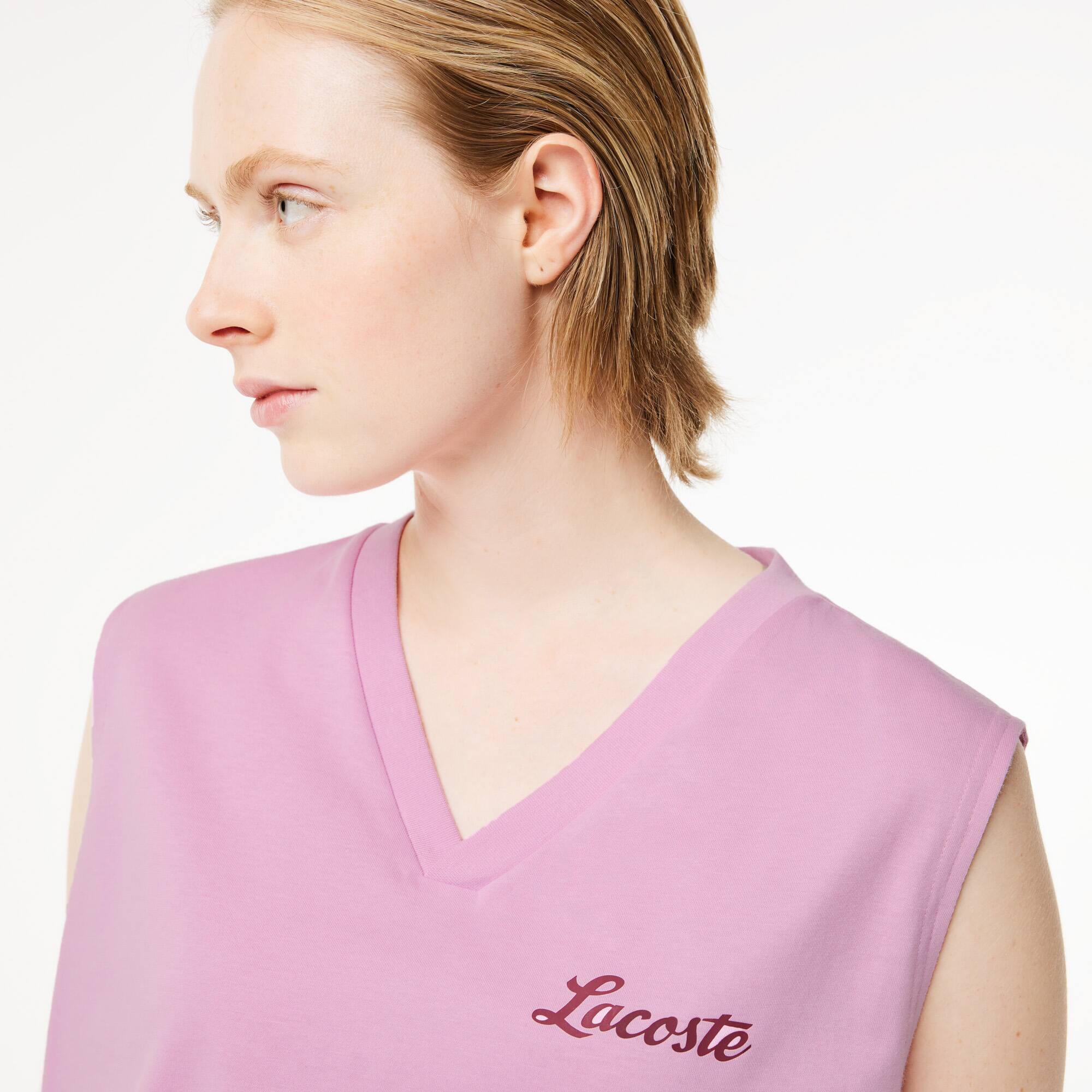 Crop top Sport Ultra-Dry avec imprimé Lacoste T-Shirts - Rose - Lacoste - Femme